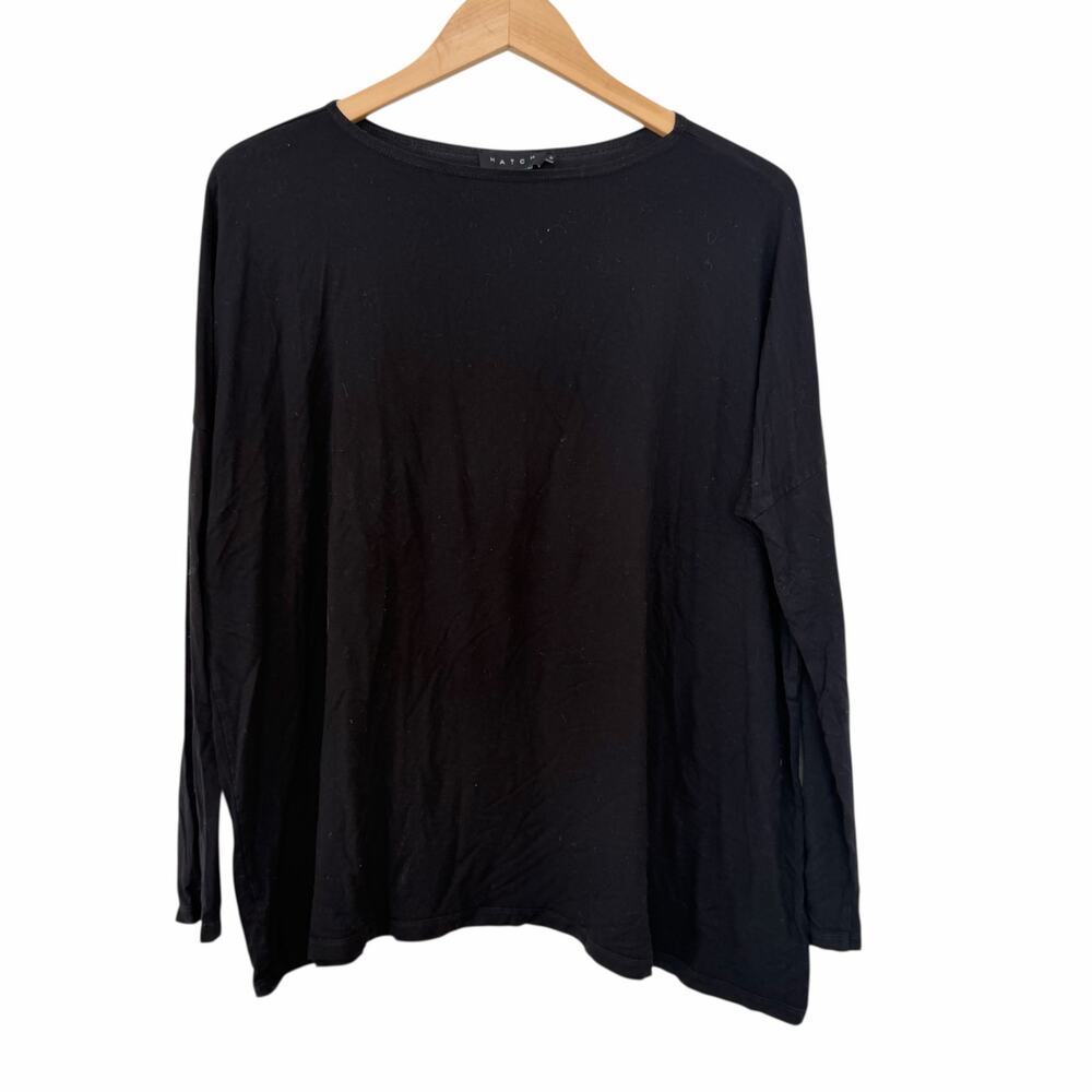 Hatch Maternity Black Long Sleeve Shirt Sz 0 Sz XS